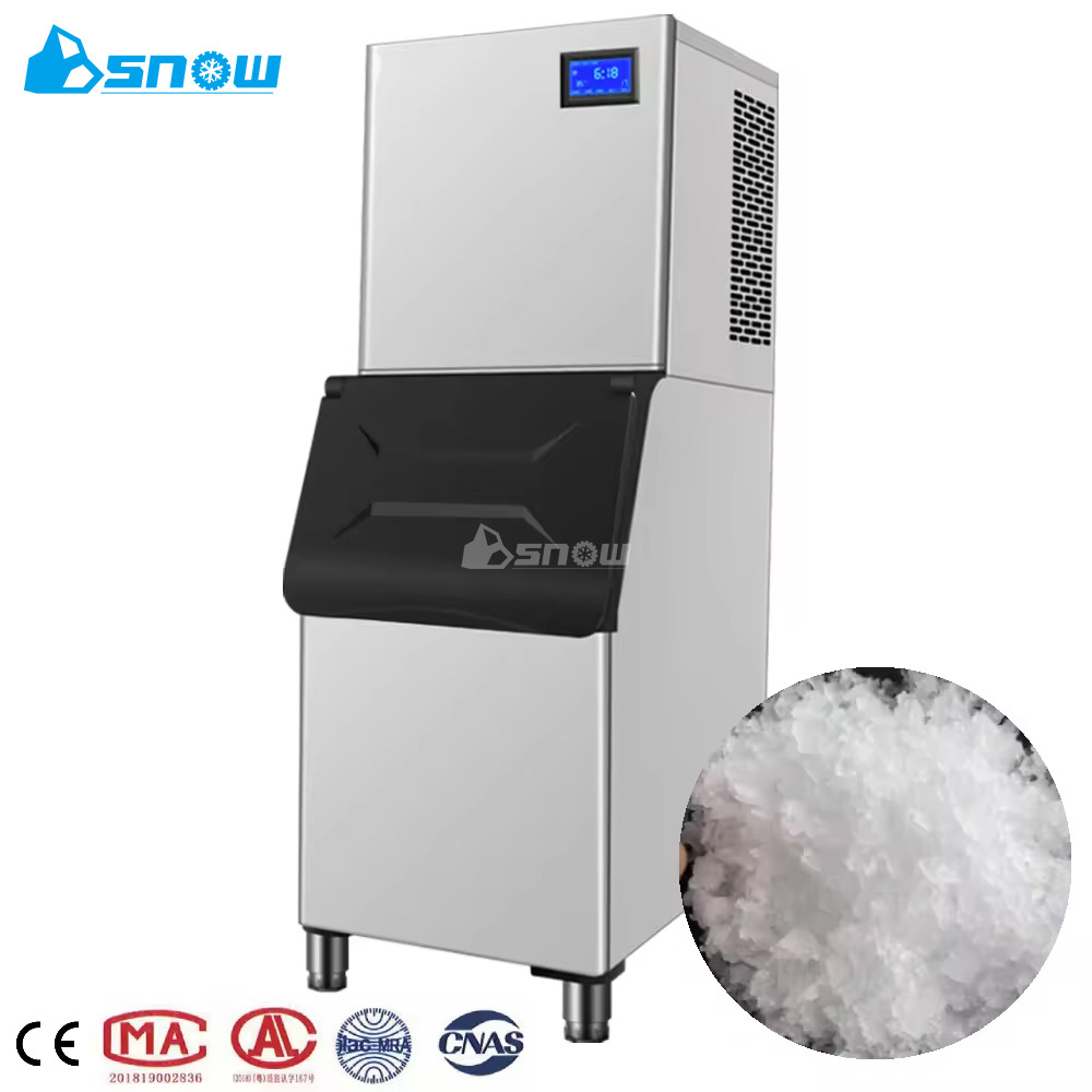 200kg Capacity Snowflake Ice Shaving Machine for Seafood and Ice Storage