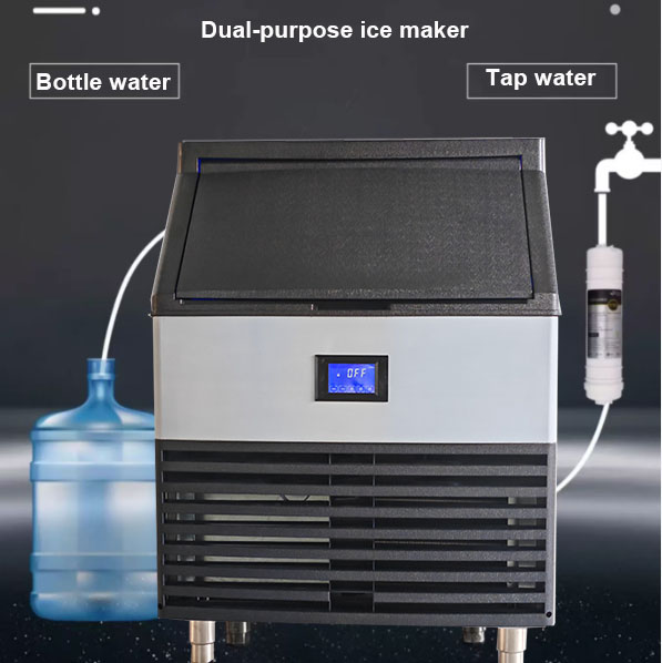 Commercial Cube Ice Machine 100kg/24h Electric Fast Square Ice for Household and Hotel Use