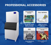 200kg Capacity Snowflake Ice Shaving Machine for Seafood and Ice Storage